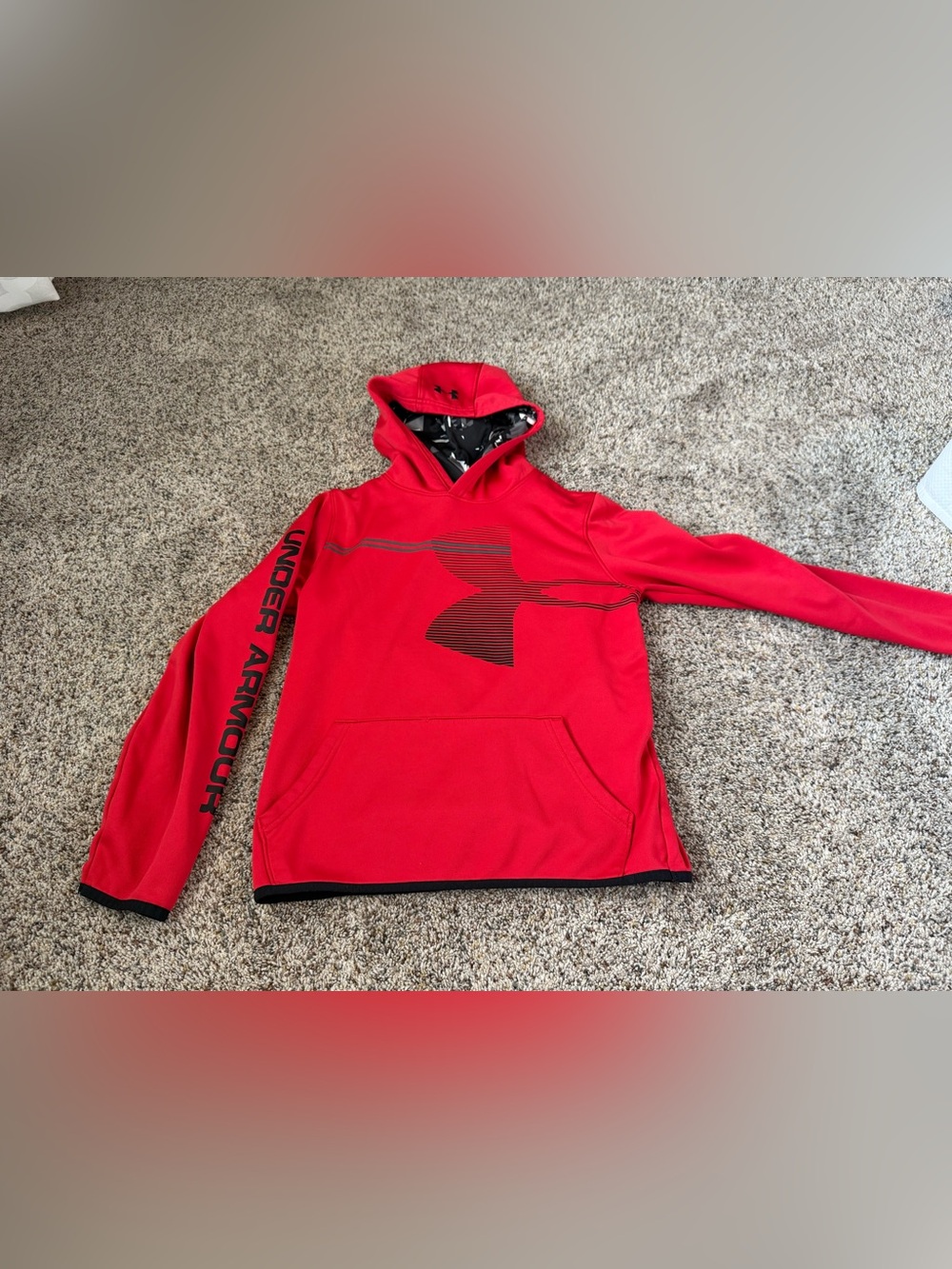 Under Armour Youth XL ColdGear Hoodie Red/Black Sweatshirt